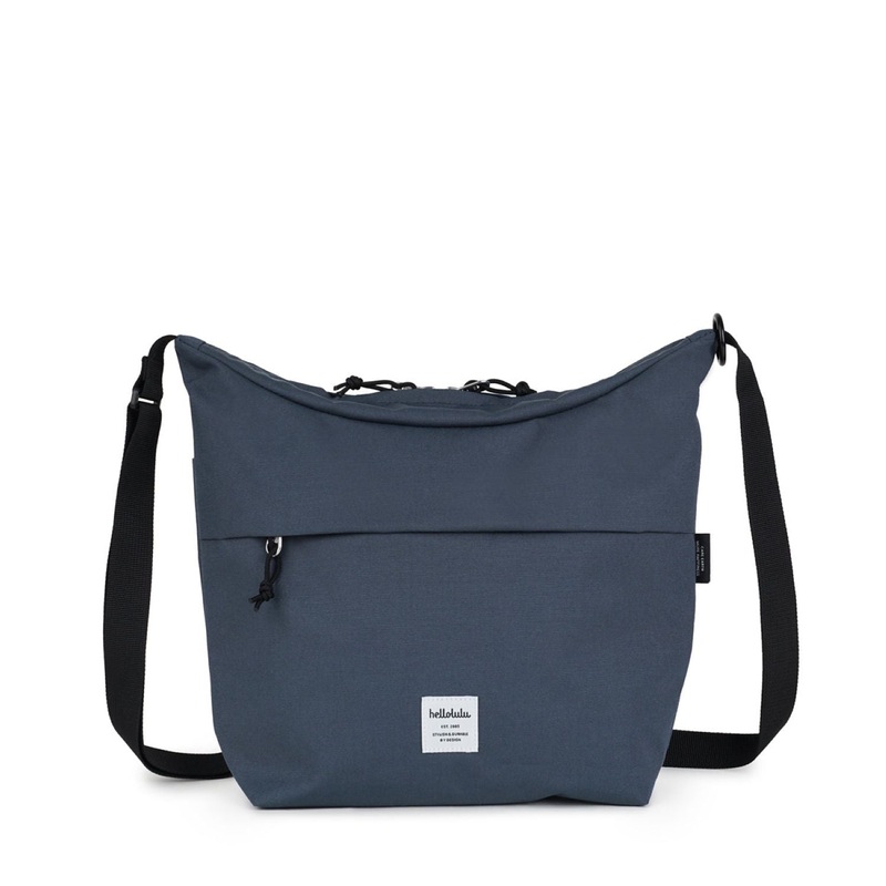 Hellolulu Lucas Wide Zip Shoulder Bag (Dark Sapphire)
