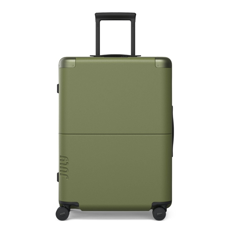 July Checked Polycarbonate 26 Luggage – Moss
