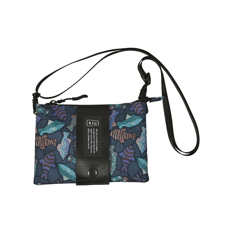 KiU Etiquette Water Repellent Pouch (Geometric Fish)