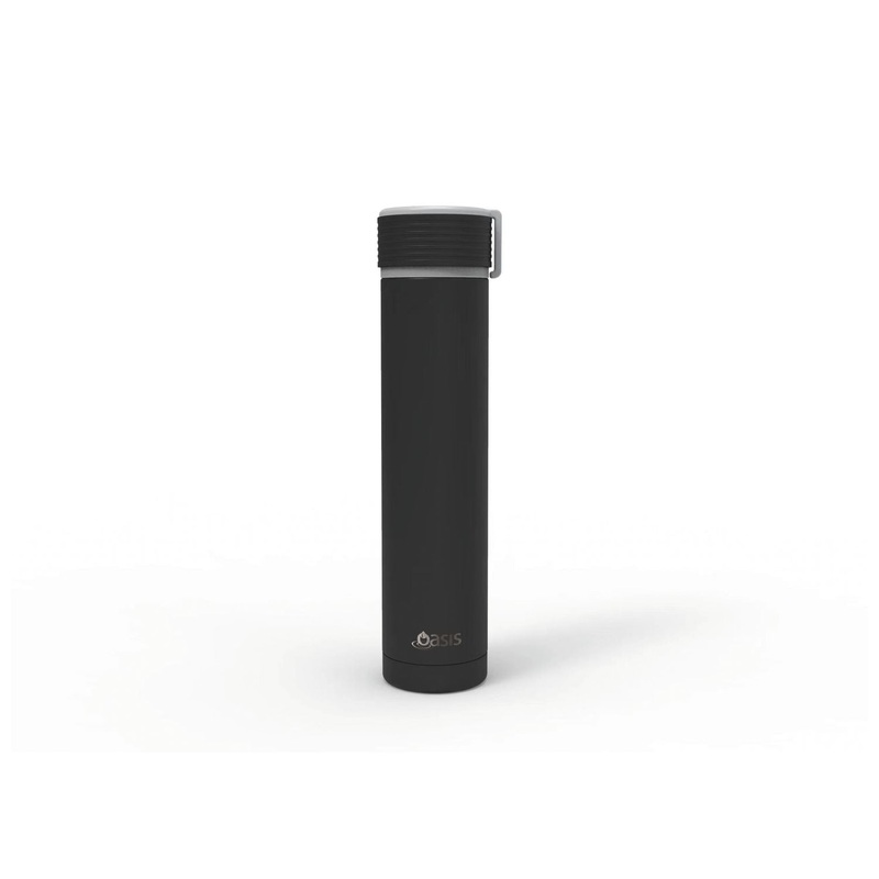 Oasis Skinny Mini Insulated Water Bottle 250ML Matte – Black