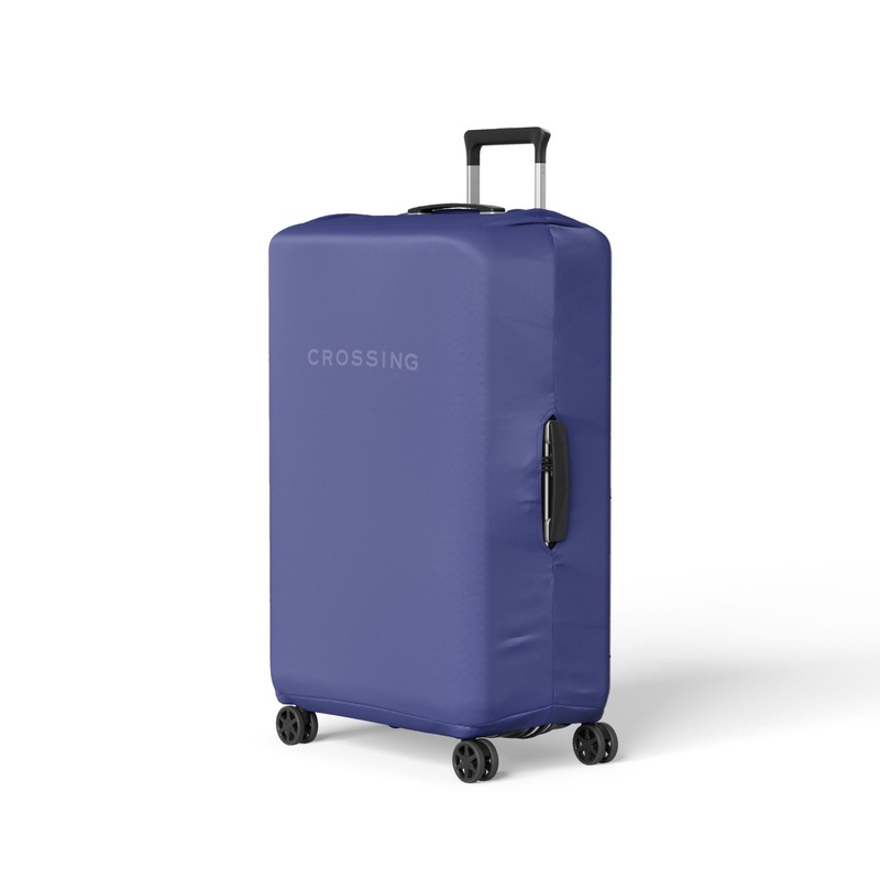 Crossing Block Series Luggage Cover M (23′-26′) – Azure Blue