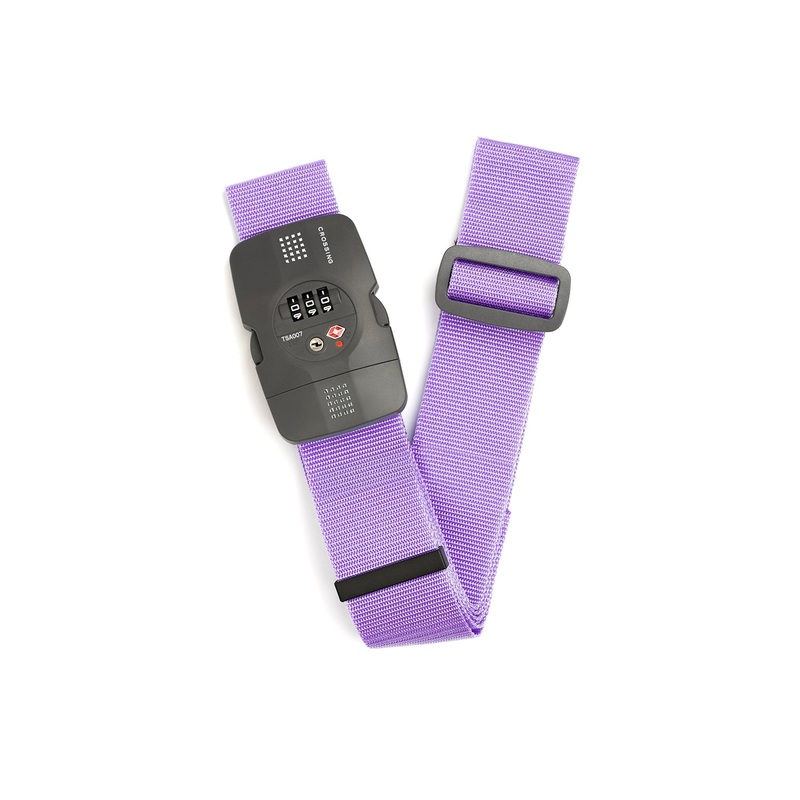 Crossing Luggage Strap With 3 Dial TSA Lock – Lavender