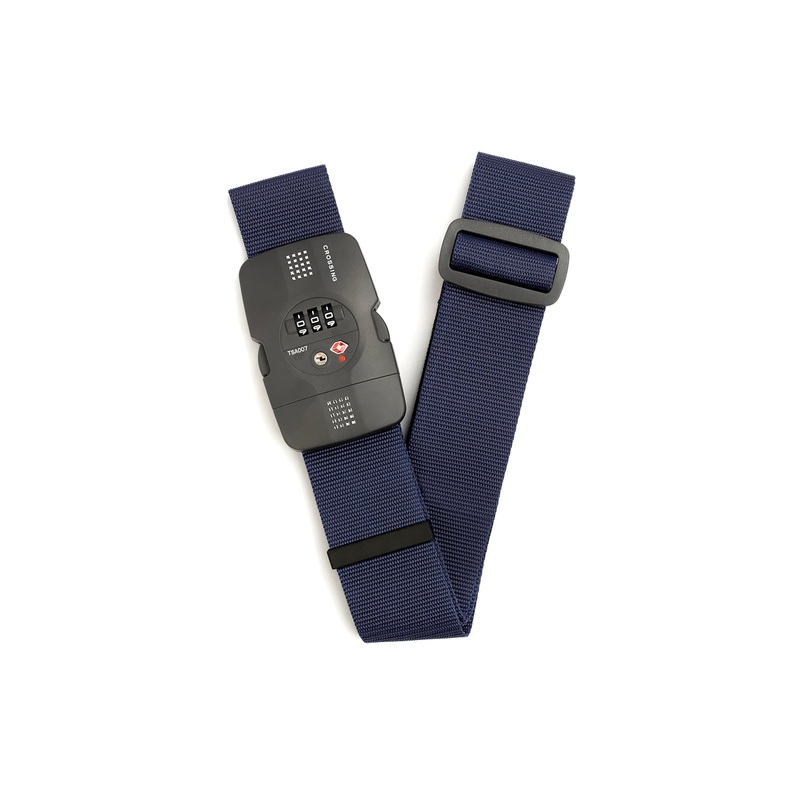 Crossing Luggage Strap With 3 Dial TSA Lock – Navy