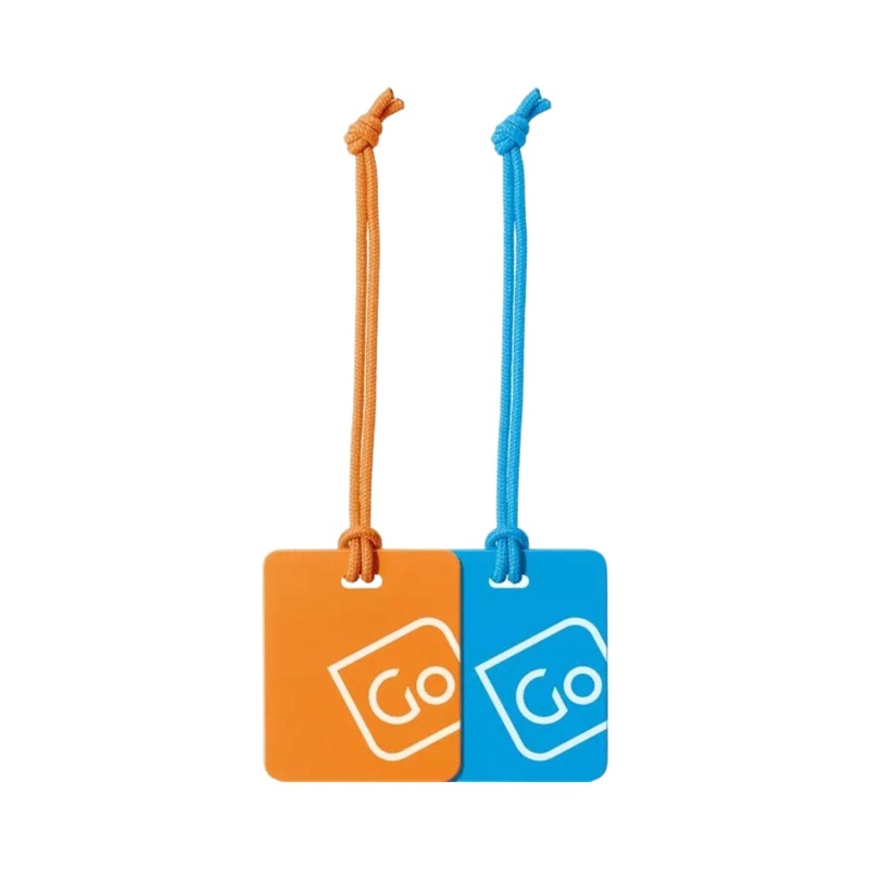 Go Travel Luggage Tags Twin Pack (Blue/Orange)
