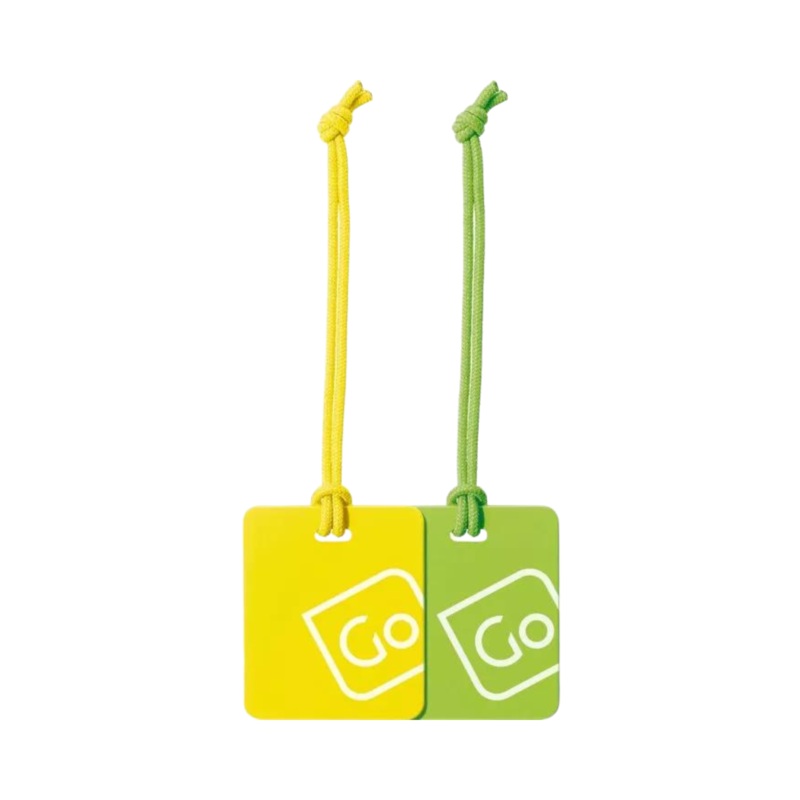 Go Travel Luggage Tags Twin Pack (Yellow/Green)