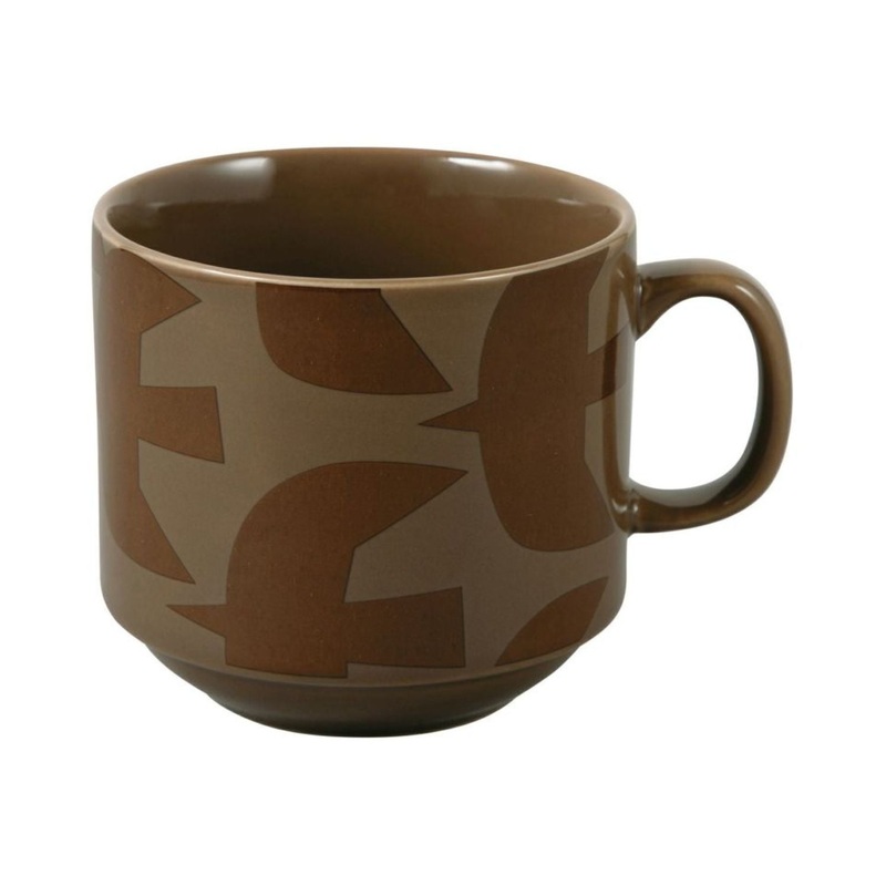 WPC Ceramic Stacking Mug 300ml (Birds Brown)