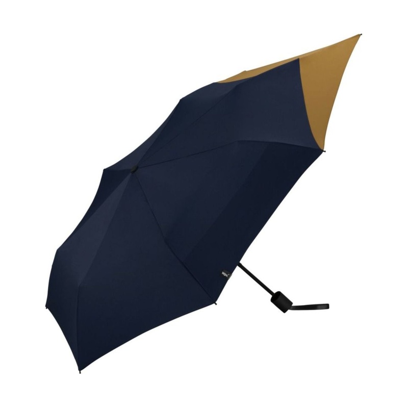 WPC UX Back Protect UV Protection Water Repellent Folding Umbrella 55cm (Navy X Camel)