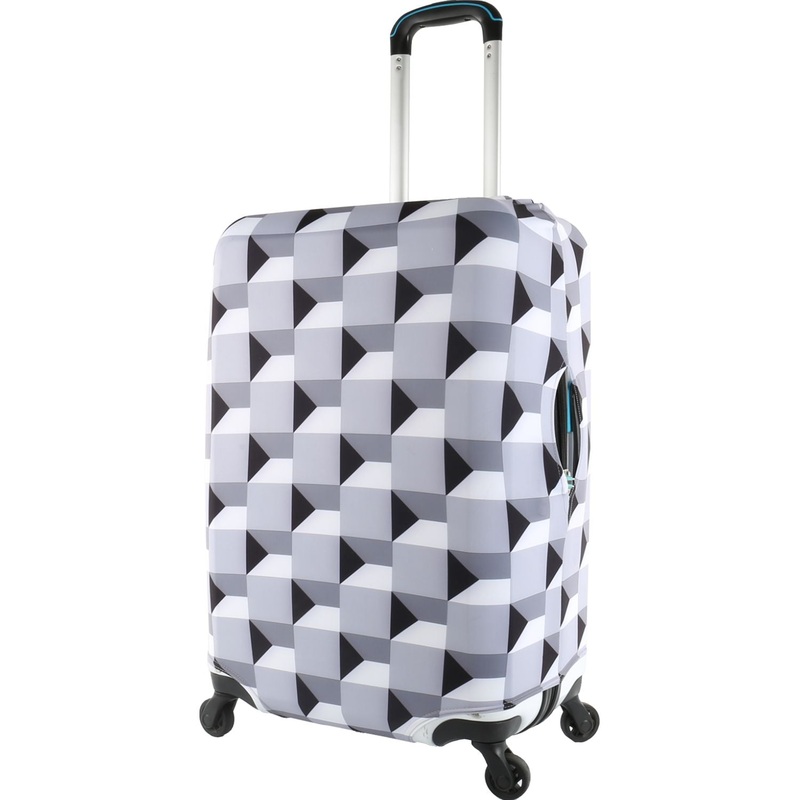 Crossing Luggage Cover Medium – Geometric Cubes Pattern (23-25)