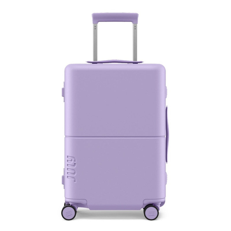 July Carry On Trunk Polycarbonate 21 Luggage With Fast Charge USB-C Cable – Lilac