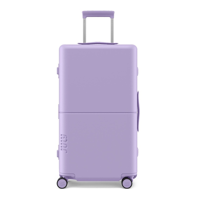 July Checked Trunk Polycarbonate Frame 28 Luggage – Lilac
