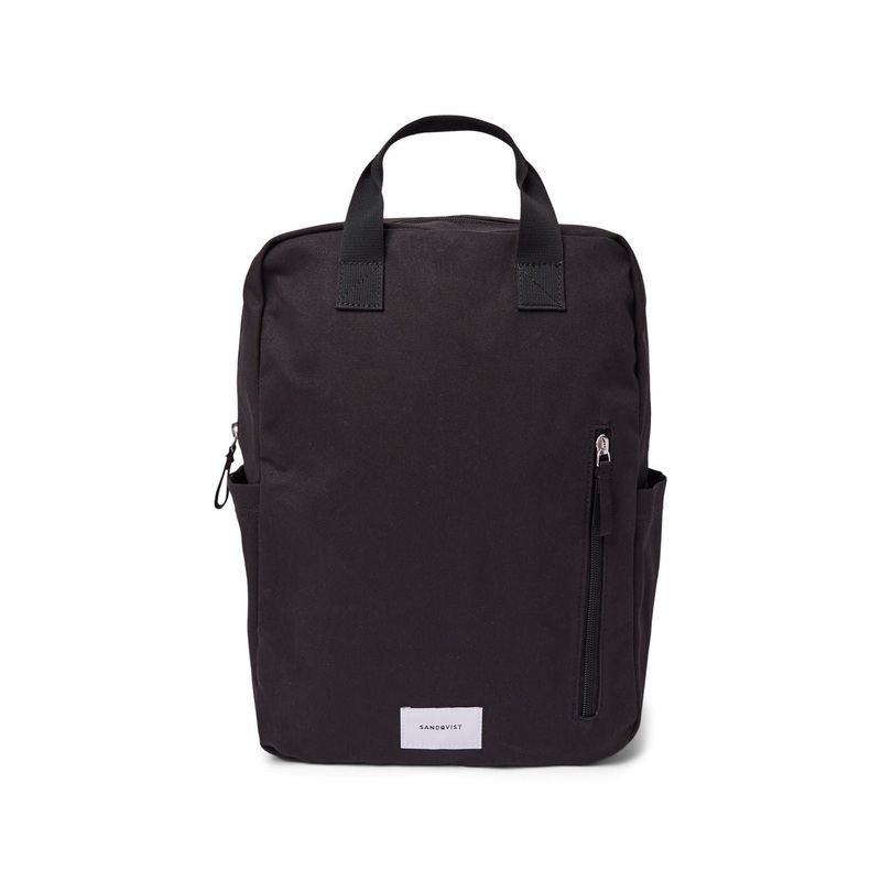 Sandqvist Knut Backpack – Black W/ Black Webbing