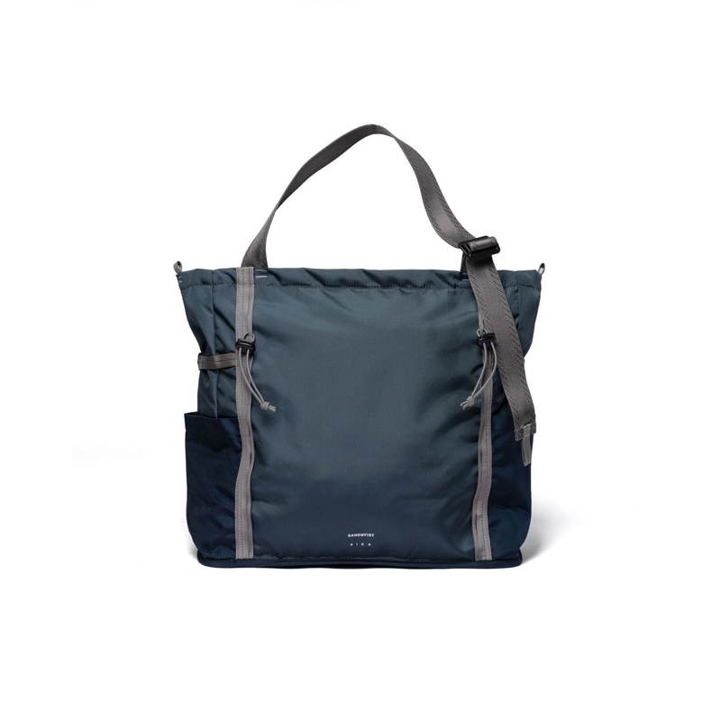 Sandqvist River Hike Tote Bag – Multi Steel Blue/Navy Blue