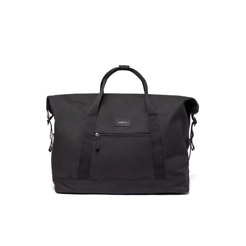 Sandqvist Sture Weekend Bag – Black W/ Black Webbing