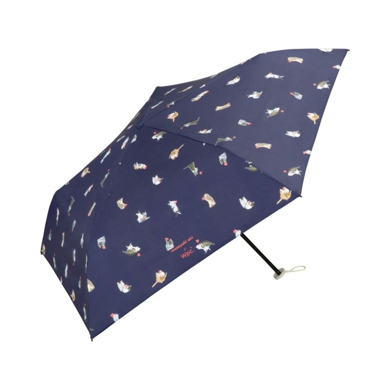 WPC X Masayuki Oki Neko UV Protection UPF 50+ Umbrella 49cm (Navy)