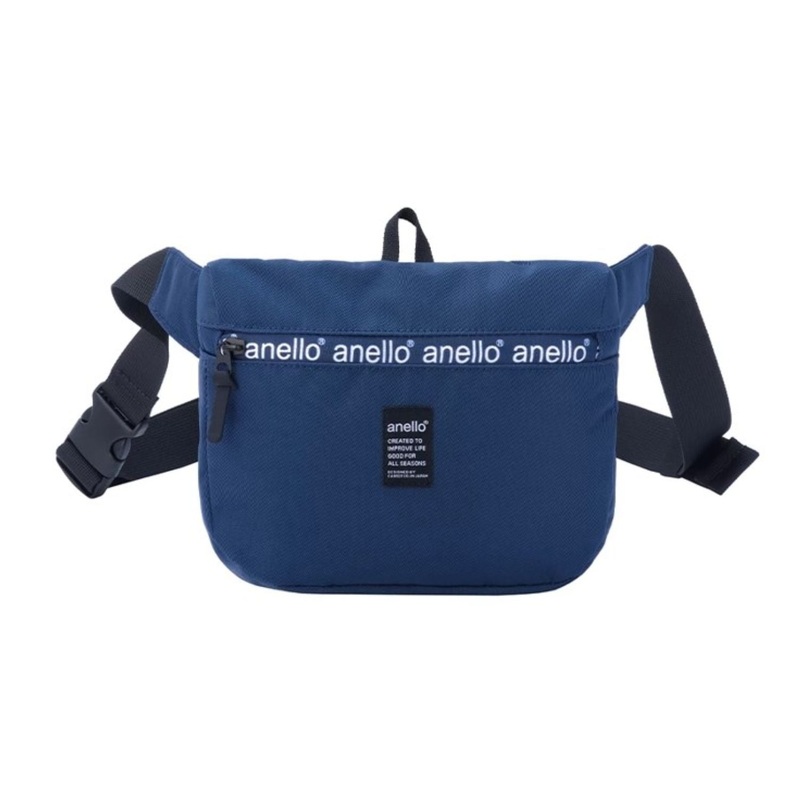 Anello Zip Waist Bag (Navy)|Navy