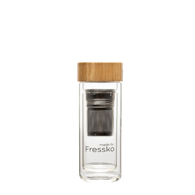 Made By Fressko Rise 10oz Infuser Glass Flask – Clear