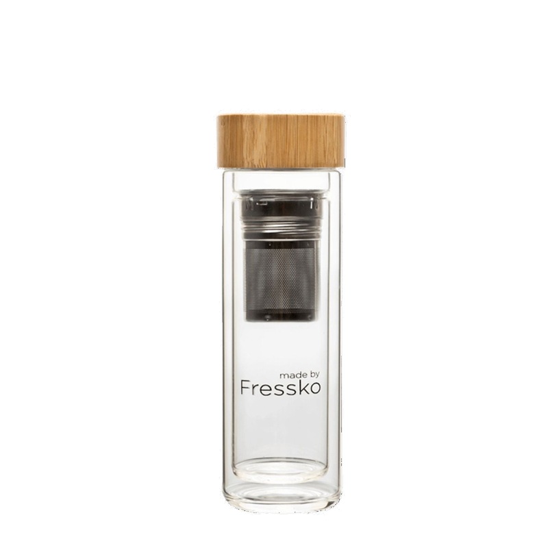 Made By Fressko Tour 13oz Infuser Glass Flask – Clear