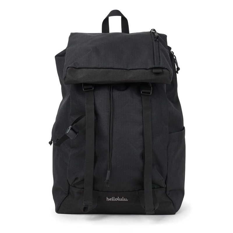 Hellolulu Gio Utility Flap Backpack L Recycled (Charcoal Black)