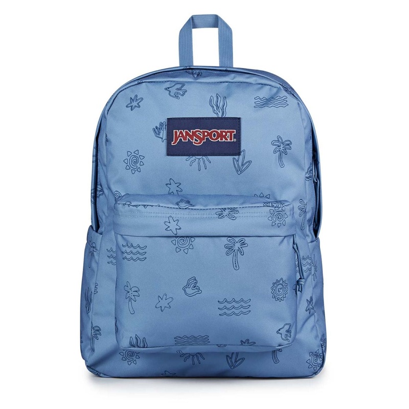 Jansport Superbreak Plus Backpack – Sunny Sketches Blue
