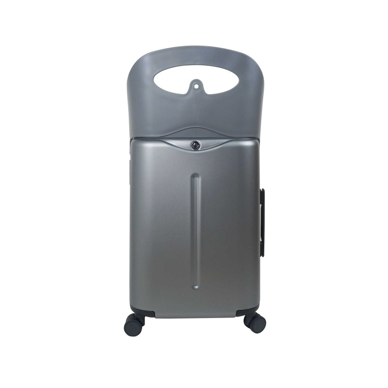 MiaMily Multicarry Carry On 18 Inch Luggage with Built-in Seat for Children (Charcoal Grey)