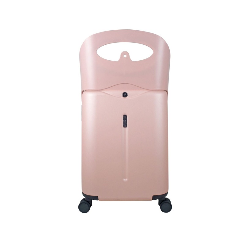 MiaMily Multicarry Carry On 18 Inch Luggage with Built-in Seat for Children (Dusty Pink)