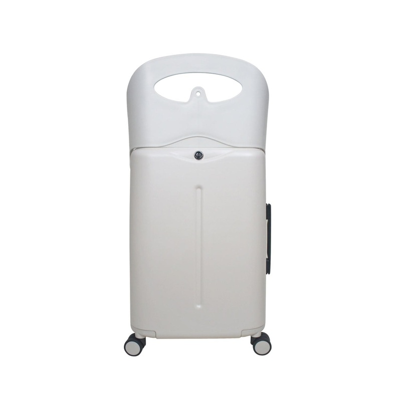 MiaMily Multicarry Carry On 18 Inch Luggage with Built-in Seat for Children (Mist Grey)