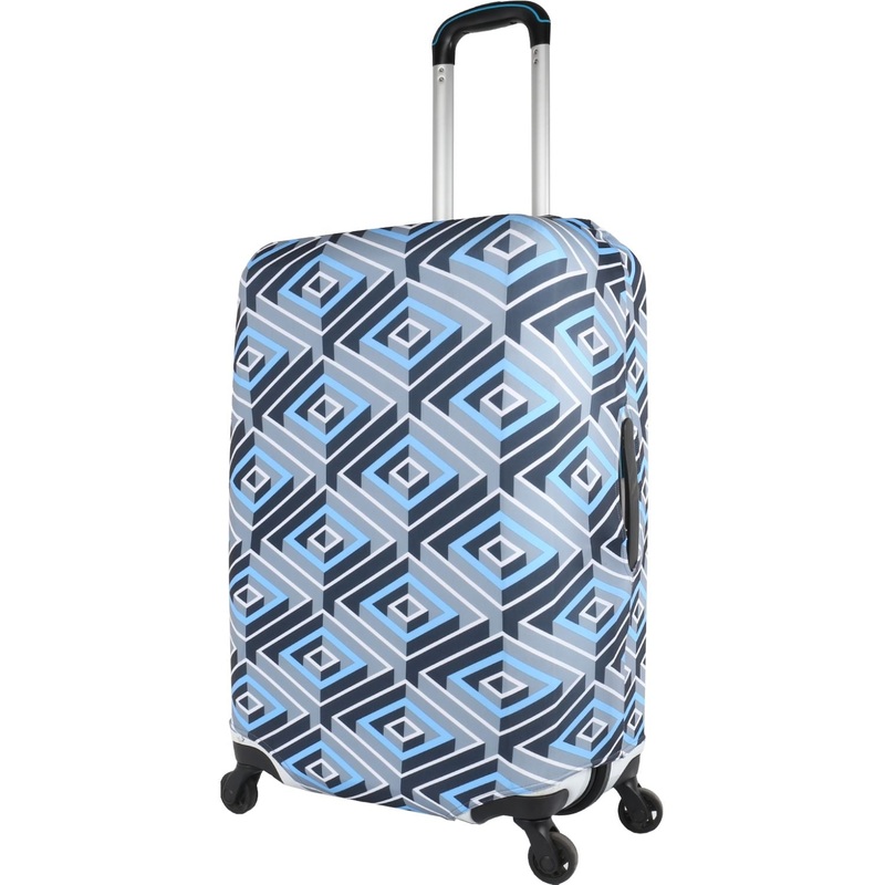 Crossing Luggage Cover Medium – Geometric Square Pattern (23-25)