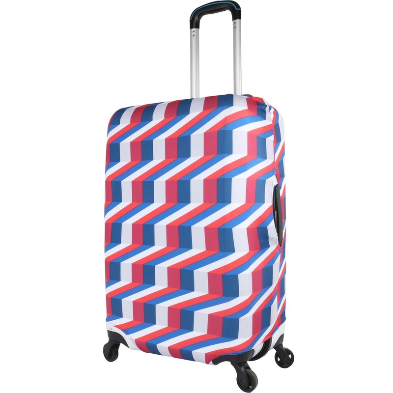 Crossing Luggage Cover Medium – Geometric Stairs Pattern (23-25)