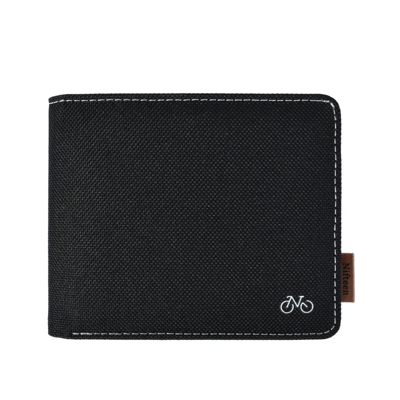 Nifteen London Billfold Wallet With Coin Purse – Black With Grey Lining