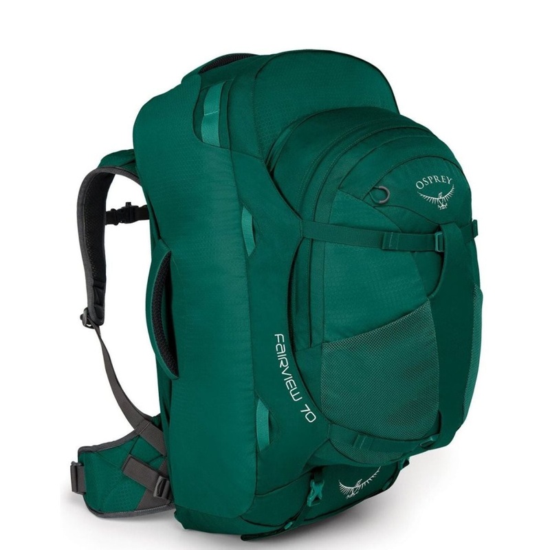 Osprey Fairview Travel Pack 70 Backpack – Extra Small/Small – Women’s Travel – Trekking (Rainforest Green)