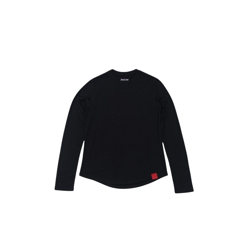 Paire 100% Merino Wool Women’s Long Sleeve T-Shirt (Black) – L