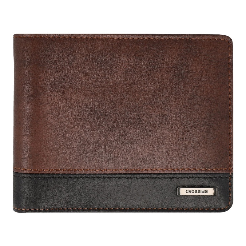 Crossing Antique Bi-fold Leather Wallet – Timber – Cafe
