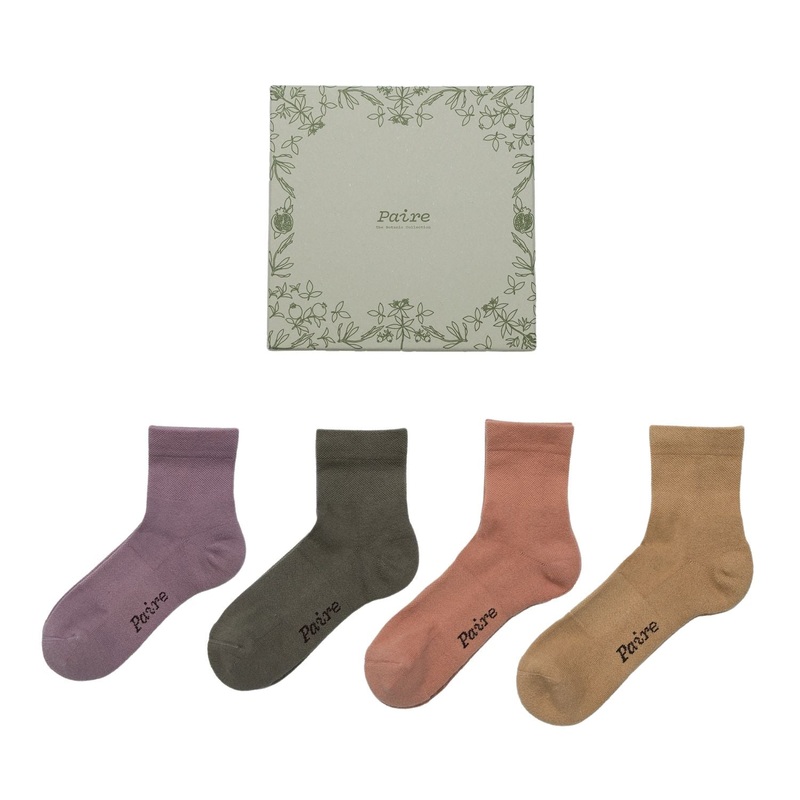 Paire Botanic Collection Merino Wool-Blend Quarter Sock Pack (Multi) – S