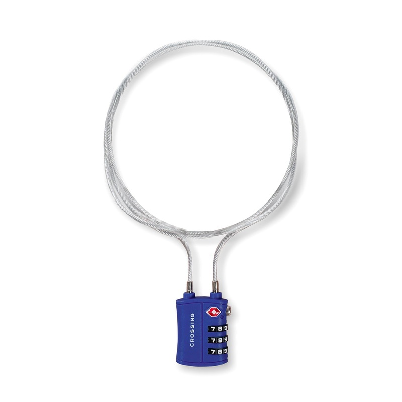 Crossing Ultra-Light TSA 3-Dial 1M Cable Lock – Marian Blue