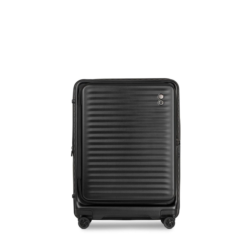 Echolac Celestra 28 Large Upright Luggage With Front Access Opening (Black)