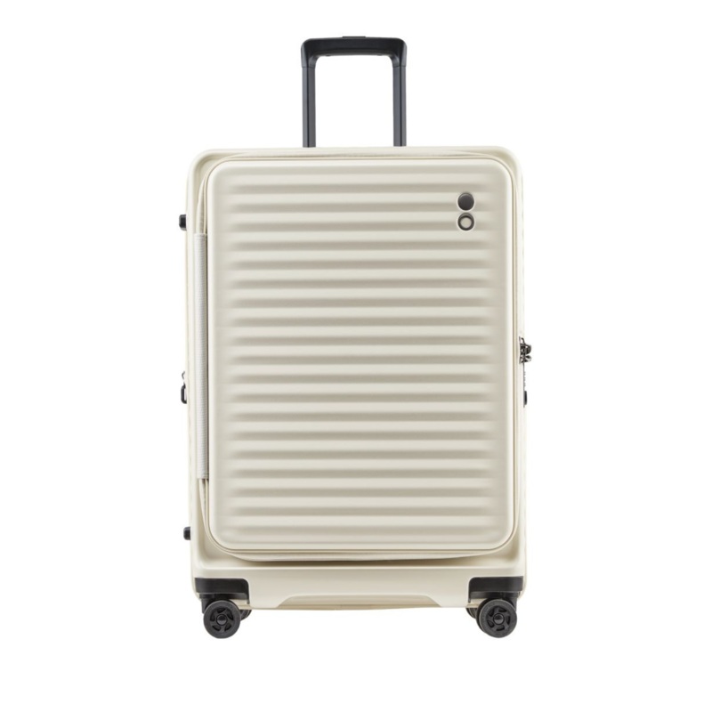 Echolac Celestra 28 Large Upright Luggage With Front Access Opening (Light Mocha)