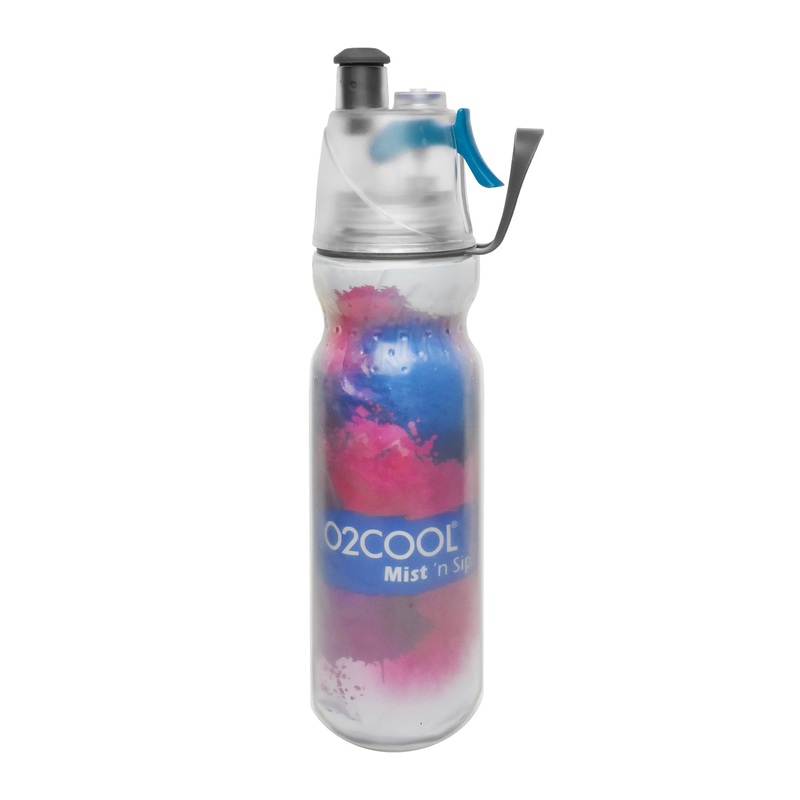 O2COOL Arctic Squeeze Mist ‘N Sip Insulated Water Bottle 20oz (Watercolor B)