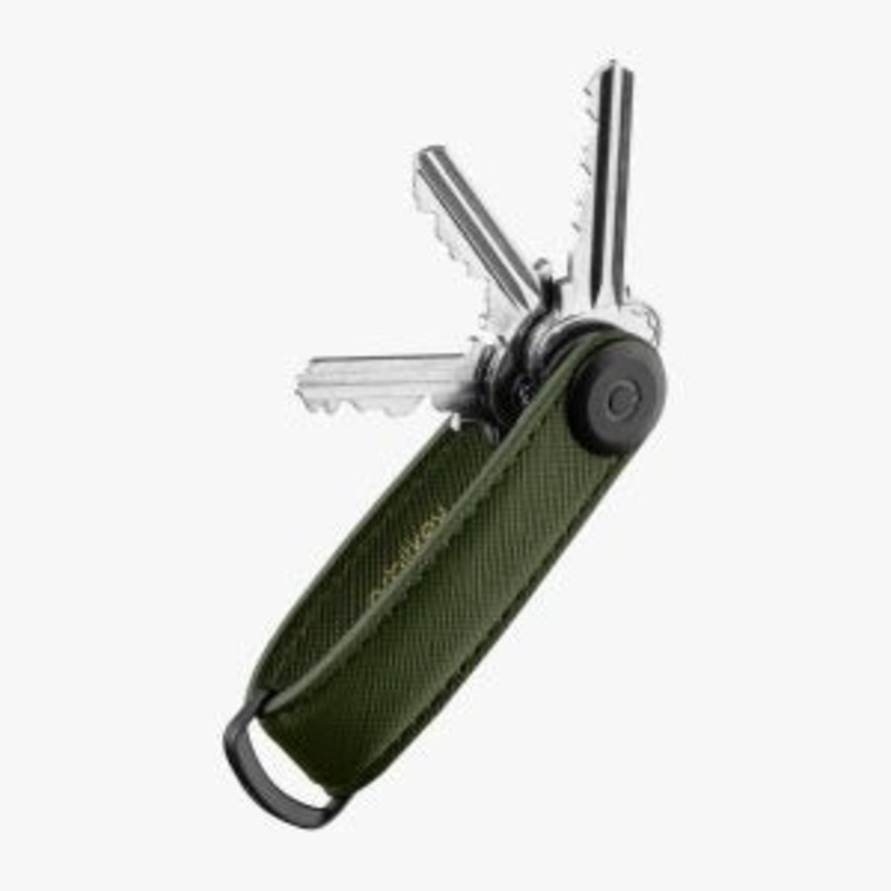 Orbitkey Saffiano Leather Key Organiser (Olive)