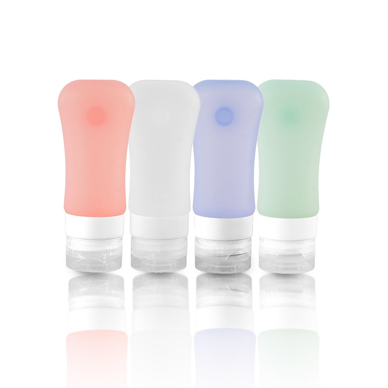 Crossing Silicone Leak Proof TSA Approved Travel Size Bottles 60ml (4 Pack) – Assorted