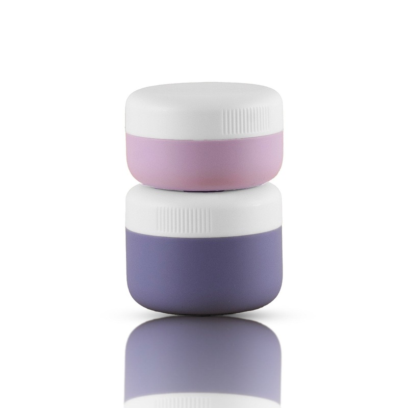 Crossing Silicone Leak Proof TSA Approved Travel Size Cream Jar 30/40 ml (2 Pack) – L.Purple/Lilac