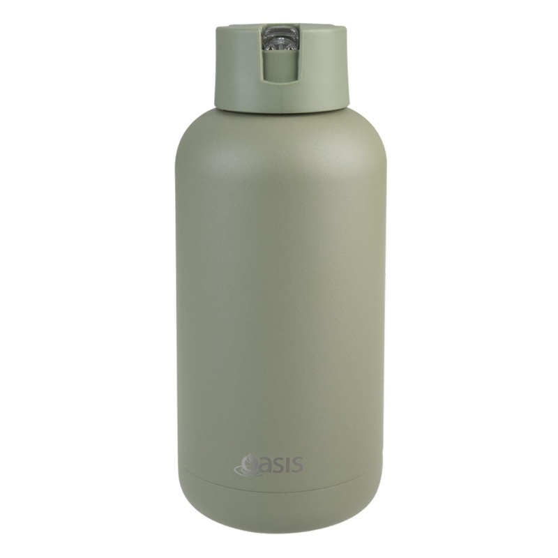 Oasis Stainless Steel Insulated Ceramic Moda Bottle 1.5L – Olive Green