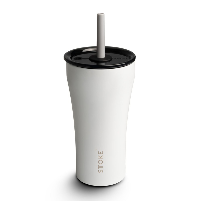 STTOKE Classic Leakproof Ceramic Insulated Cup With Straw 20oz – Angel White