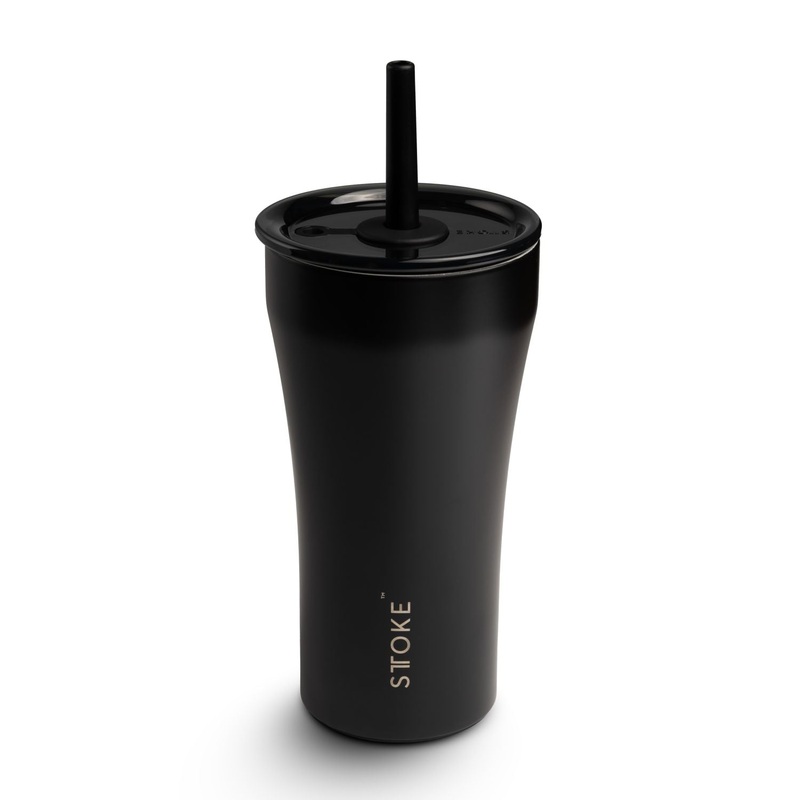 STTOKE Classic Leakproof Ceramic Insulated Cup With Straw 20oz – Luxe Black