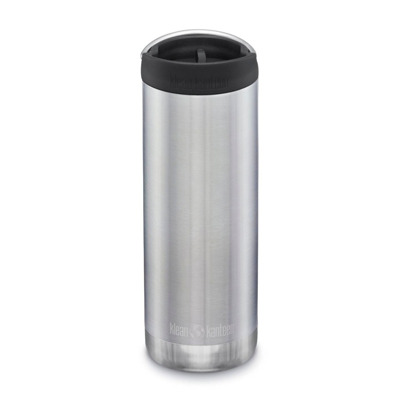 Klean Kanteen Insulated TKWide 16oz Water Bottle (with Cafe Cap) (Brushed Stainless)
