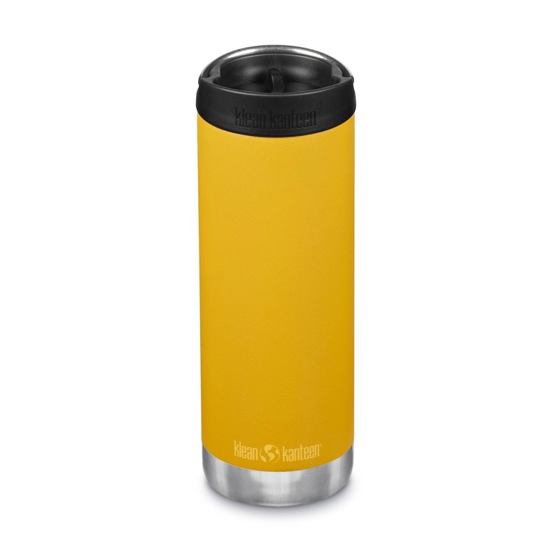 Klean Kanteen Insulated TKWide 16oz Water Bottle (with Cafe Cap) (Marigold)