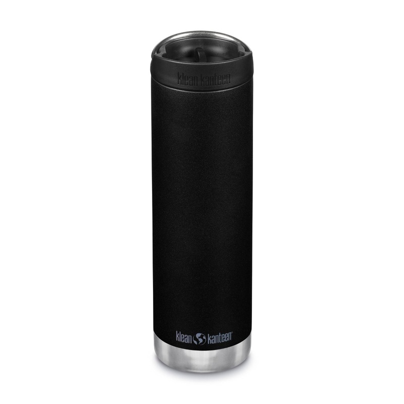 Klean Kanteen Insulated TKWide 20oz Water Bottle (with Cafe Cap) (Black)
