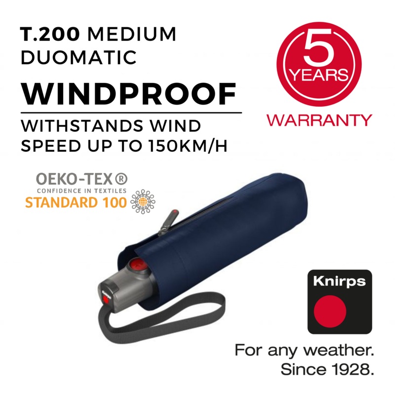 Knirps T.200 Medium Duomatic Umbrella – Navy