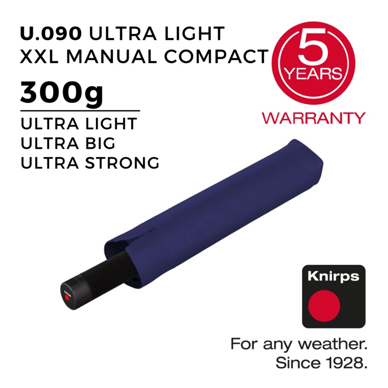Knirps U.090 Ultralight XXL Manual Compact Umbrella – Navy