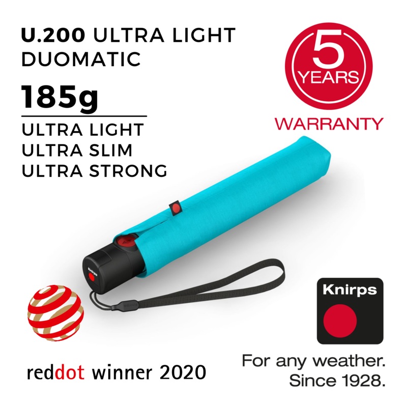 Knirps U.200 Ultra Light Duomatic Umbrella – Aqua