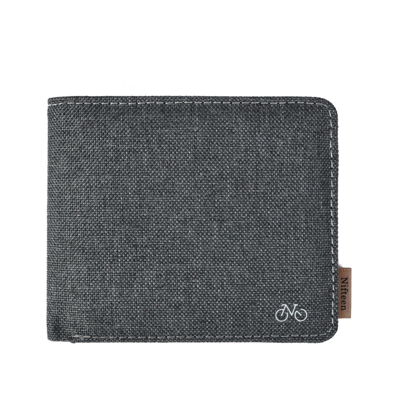 Nifteen London Billfold Wallet – Grey With Blue Lining